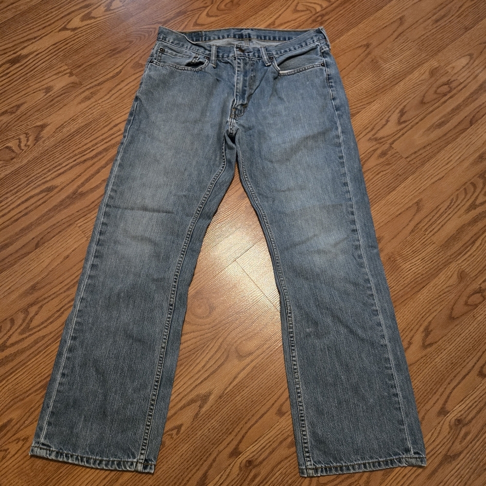 Levis 559 Jeans Men Denim Medium Wash Relaxed Straight Fit Cotton Casual 34 X 32